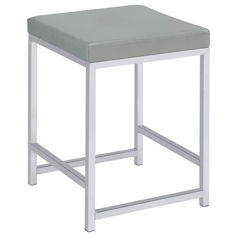 LGC935934 White and Chrome 3 Drawer Vanity Set With Lighted Mirror and Stool