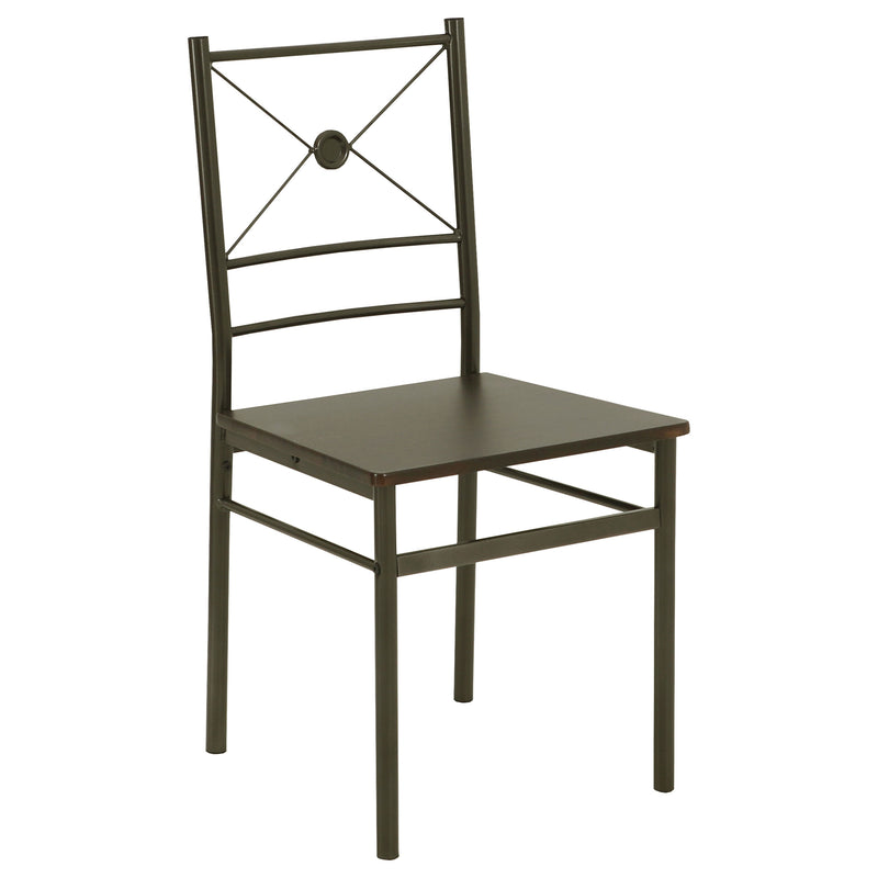 LGC100033 5 Piece Rectangular Dining Table Set Dark Bronze