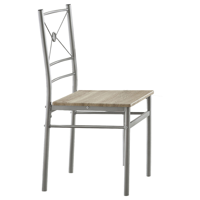 LGC100035 5 Piece Rectangular Dining Set Silver