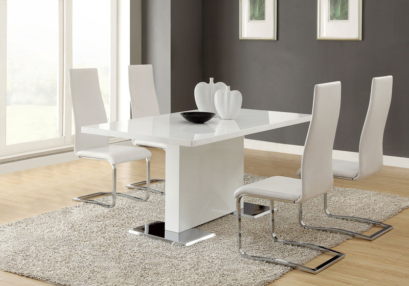 LGC102310-S5W 5-piece Dining Table Set White High Gloss