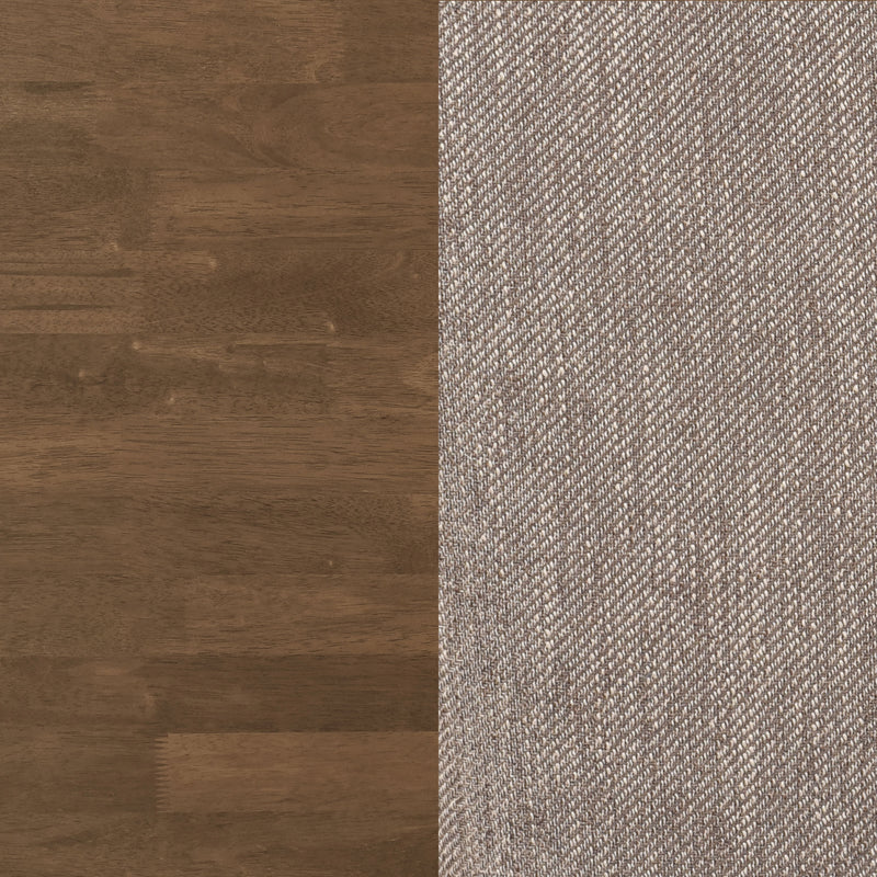 LGC108471-S5 Walnut 5 Piece Round Solid Wood Dining Table Set