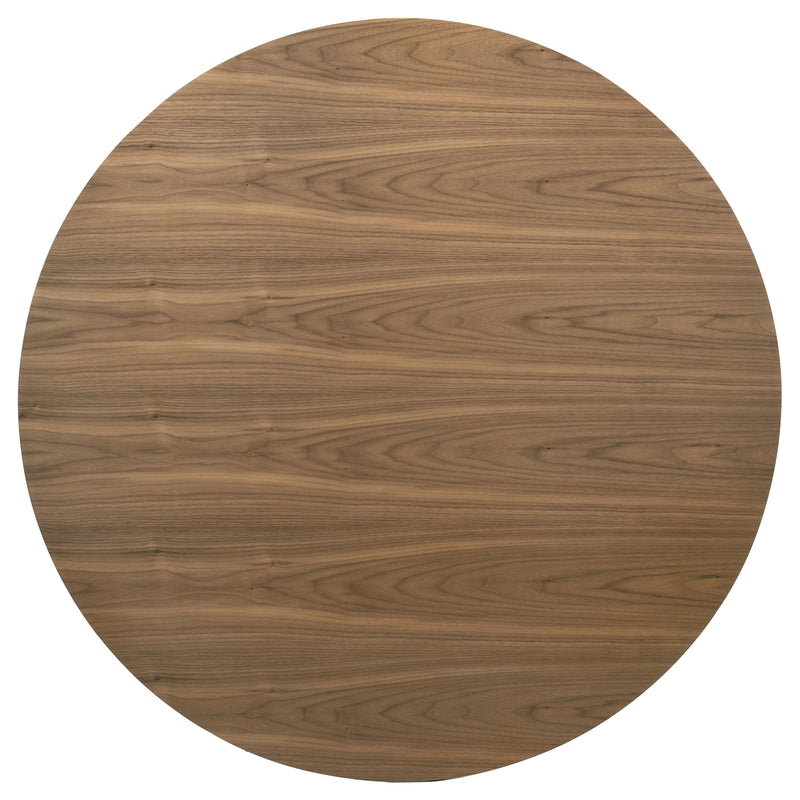 LGC108570-S5 Walnut 5 Piece 46 Inch Round Wood Dining Table Set