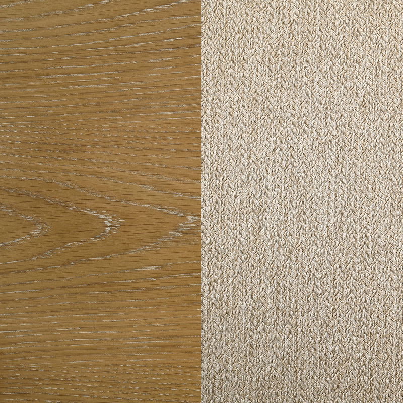 LGC109150-S5 Brown Oak and Latte 5 Piece Round Dining Table Set