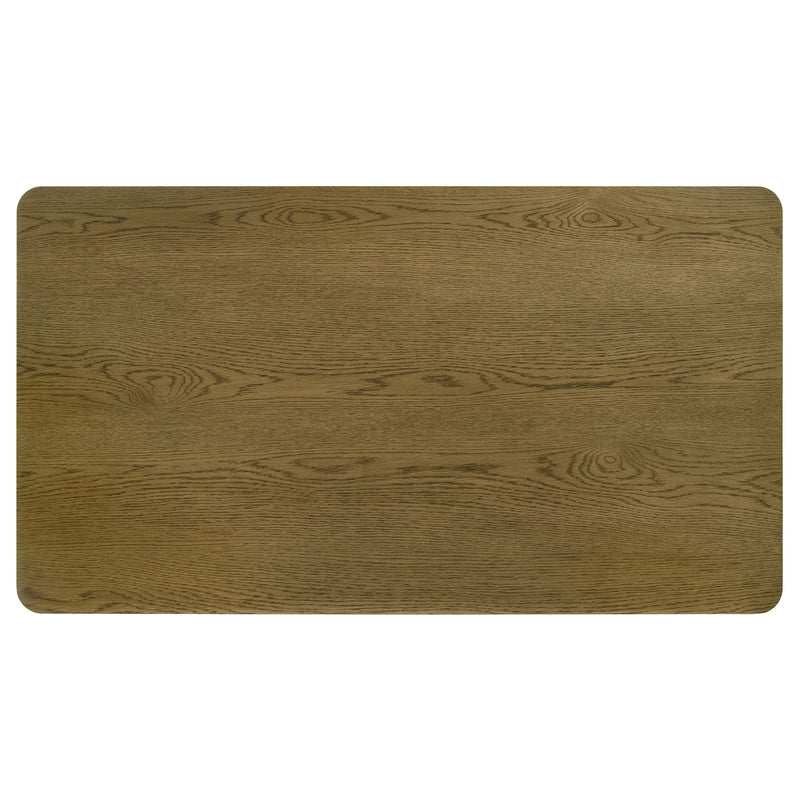 LGC109351-S7 Brown Oak 7 Piece 71" Inch Rectangular Dining Table Set