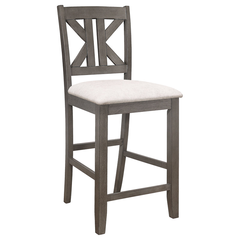 LGC109858-S7 7 Piece Drop Leaf Counter Height Dining Set Barn Grey