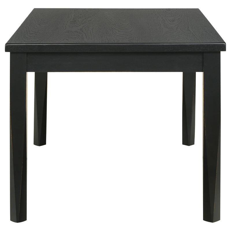 LGC110281-S7 7 Piece Rectangular Dining Set Washed Black