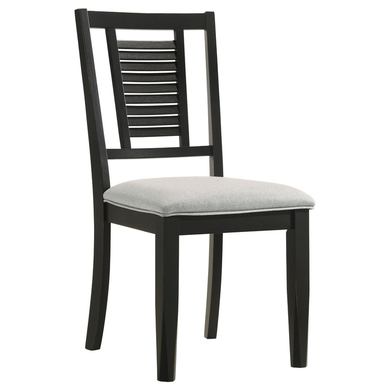 LGC110281-S7 7 Piece Rectangular Dining Set Washed Black