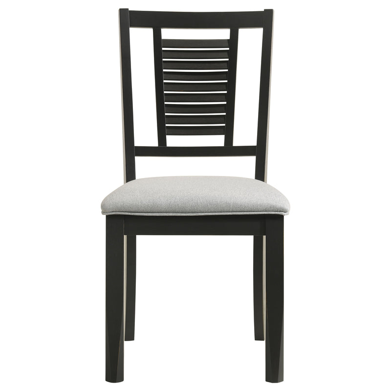 LGC110281-S7 7 Piece Rectangular Dining Set Washed Black