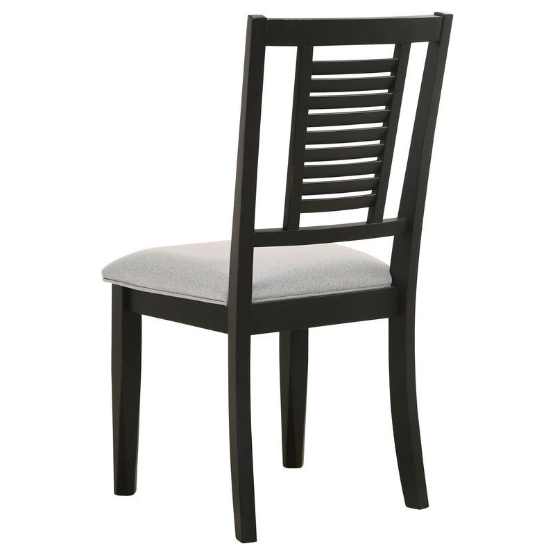 LGC110281-S7 7 Piece Rectangular Dining Set Washed Black