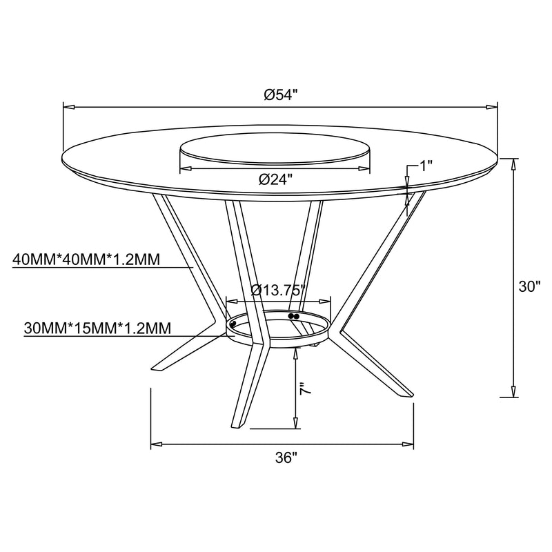 LGC110321-S5 5 Piece Round Table Set White High Gloss and Gray Chairs