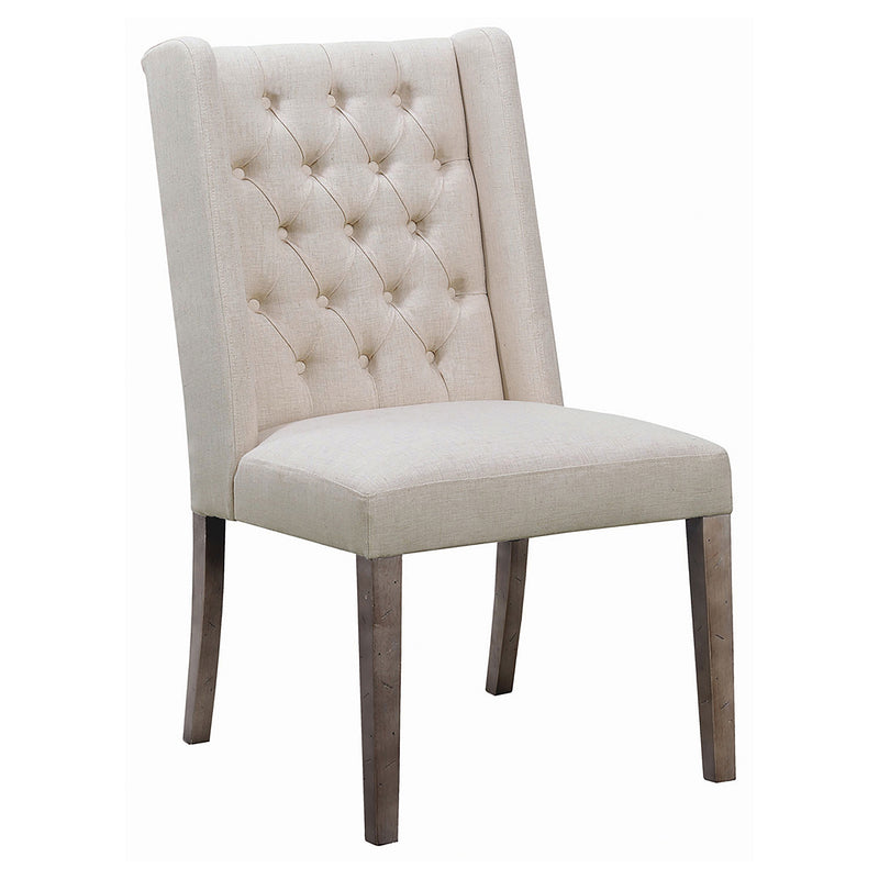 LGC110331-S6 6 Piece Rectangular Live Edge Dining Table Set Honey