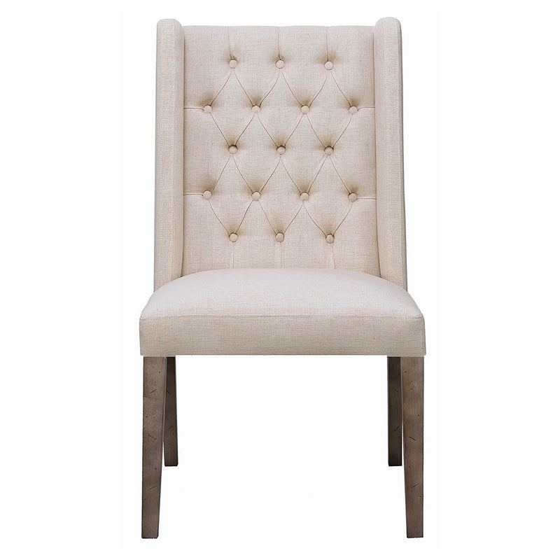 LGC110331-S6 6 Piece Rectangular Live Edge Dining Table Set Honey