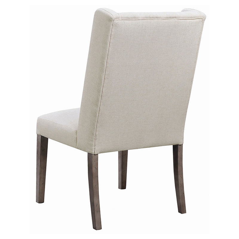 LGC110331-S6 6 Piece Rectangular Live Edge Dining Table Set Honey