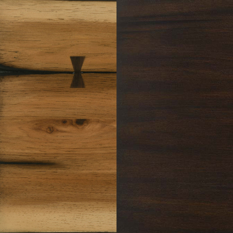 LGC110331-S6 6 Piece Rectangular Live Edge Dining Table Set Honey