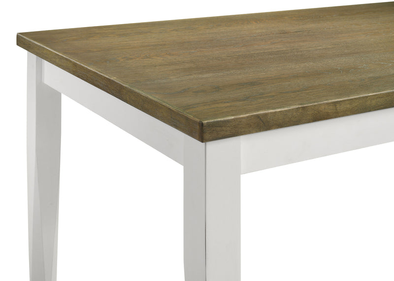 LGC110411-S7 7 Piece Rectangular Dining Set Distressed White