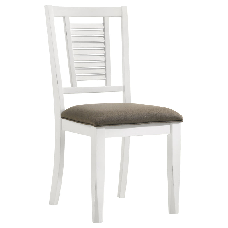 LGC110411-S7 7 Piece Rectangular Dining Set Distressed White