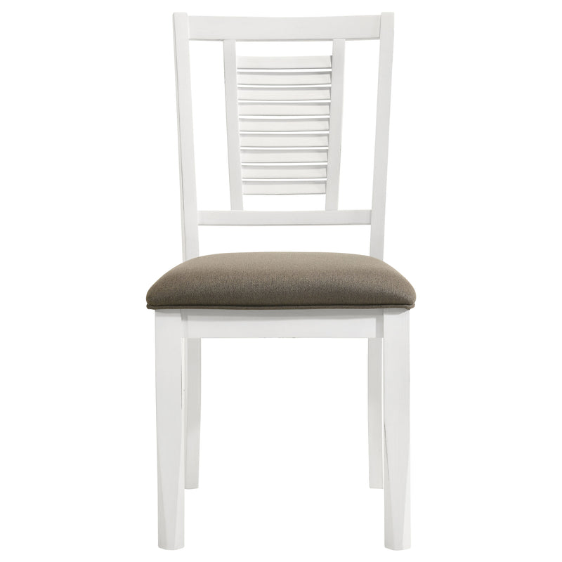 LGC110411-S7 7 Piece Rectangular Dining Set Distressed White