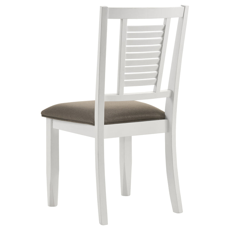 LGC110411-S7 7 Piece Rectangular Dining Set Distressed White