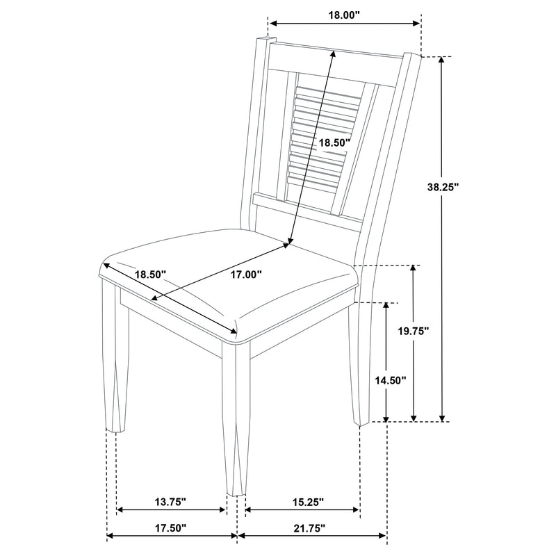 LGC110411-S7 7 Piece Rectangular Dining Set Distressed White