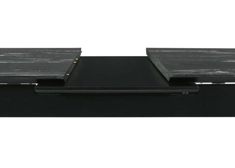 LGC121251-S7 Black 7 Piece Extension Leaf Dining Table Set