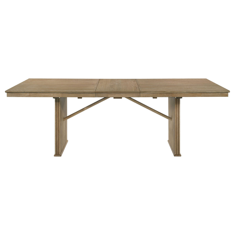 LGC193611-S10 10 Piece Extension Dining Set Distressed Light Brown