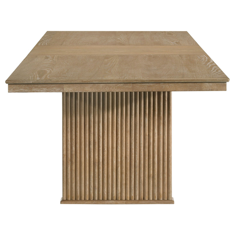 LGC193611-S10 10 Piece Extension Dining Set Distressed Light Brown