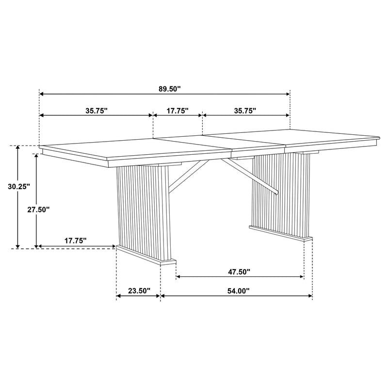 LGC193611-S10 10 Piece Extension Dining Set Distressed Light Brown