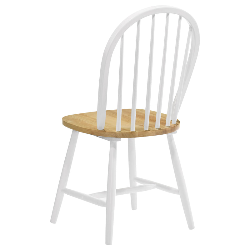 LGC4241-S5 5 Piece Round Top Leaf Dining Table Set White