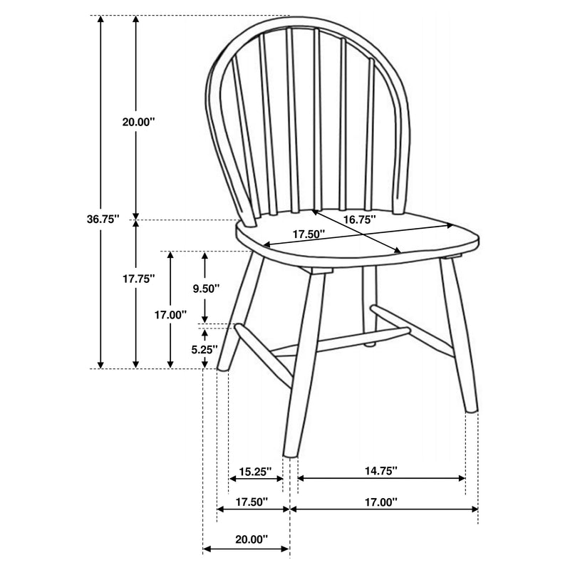 LGC4241-S5 5 Piece Round Top Leaf Dining Table Set White