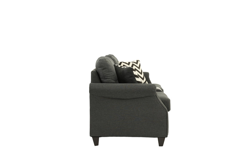LGPF6411 2 Pieces Blue Gray Sofa And Loveseat Set