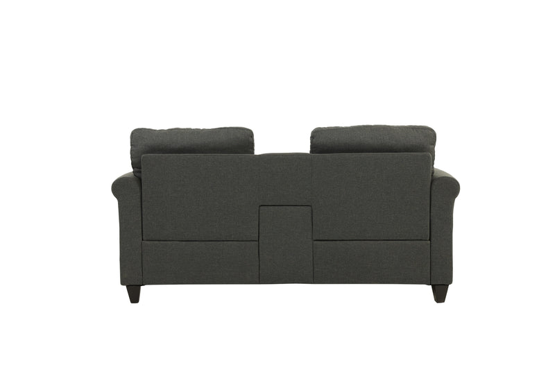LGPF6411 2 Pieces Blue Gray Sofa And Loveseat Set