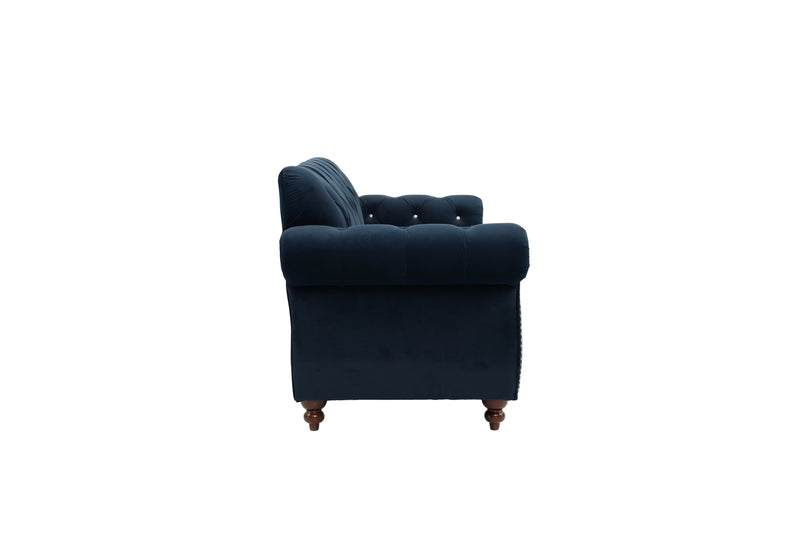 LGPF6839 Indigo Classic Velvet Loveseat