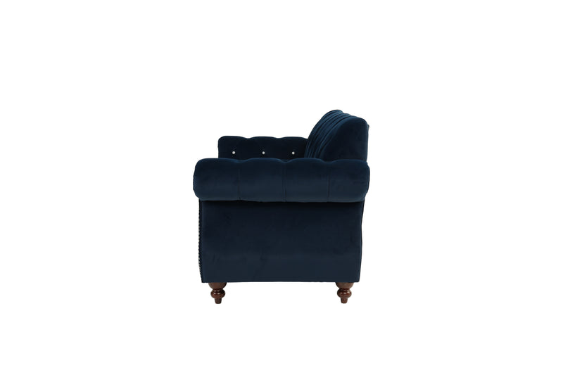 LGPF6839 Indigo Classic Velvet Loveseat