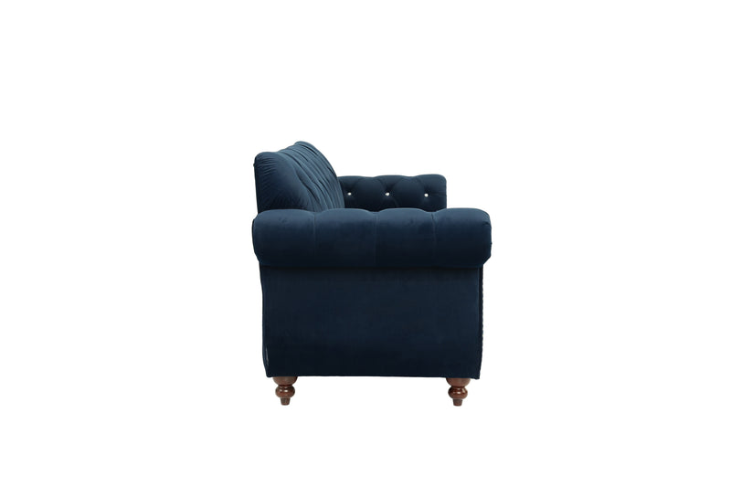 LGPF6840 Indigo Classic Velvet Sofa