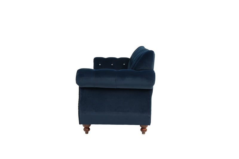 LGPF6840 Indigo Classic Velvet Sofa
