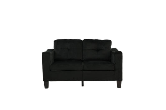 LGPF6922 Black 2 Pieces Sofa Set With 2 Accent Pillows