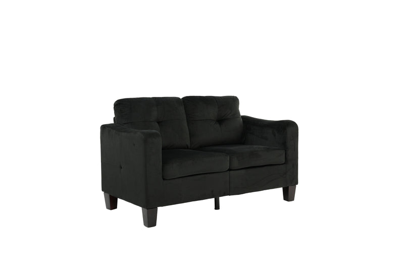 LGPF6922 Black 2 Pieces Sofa Set With 2 Accent Pillows