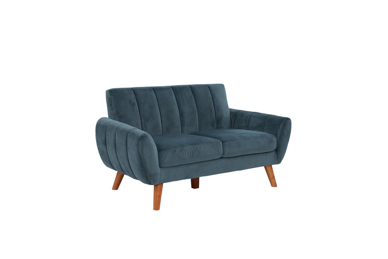 LGPF8873 Dark Gray Velvet Mid-Century Sofa Set