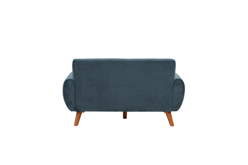 LGPF8873 Dark Gray Velvet Mid-Century Sofa Set