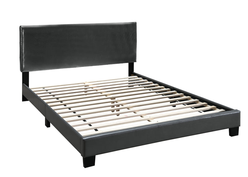 LGPF9211Q Faux Leather Queen Bed in Brown, Grey or White