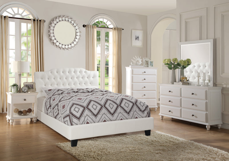 LGPF9331CK Buttoned Headboard Bed in Three Colors and Three Sizes