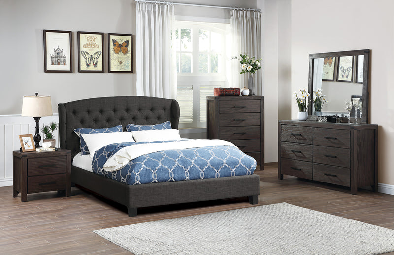 LGF9439CK Adjustable Buttoned Headboard Bed
