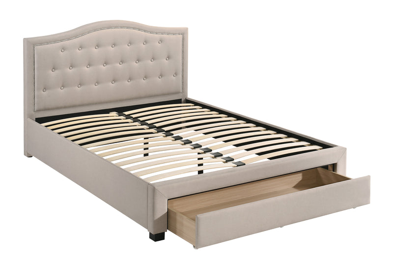 LGF9527CK Clean Chic Linen Bed With Button Tufted Headboard- Available in 3 Colors