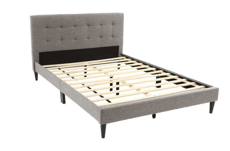 LGF9531CK Minimalist Squared Headboard Linen Bed- Available in Two Colors