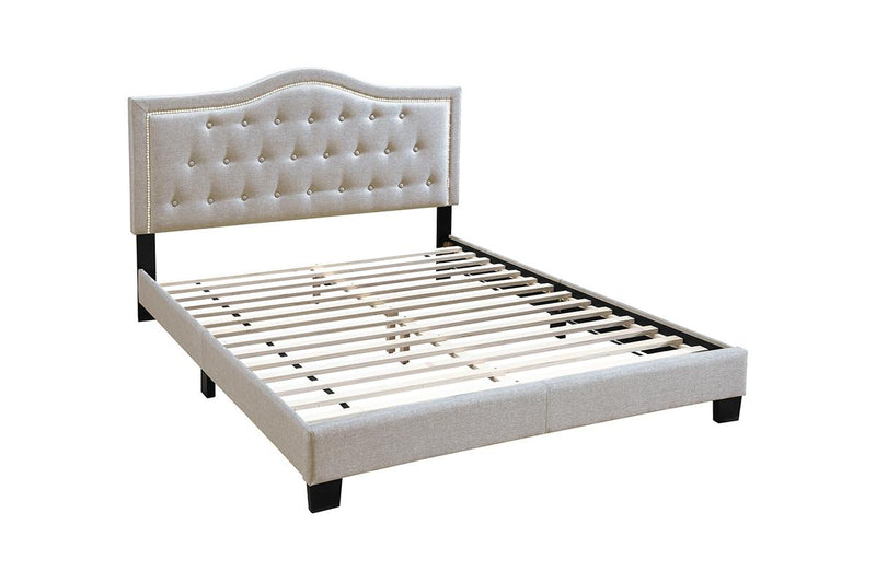 LGF9569Q European Classic Button Tufted Headboard Bed - Available in 3 Colors