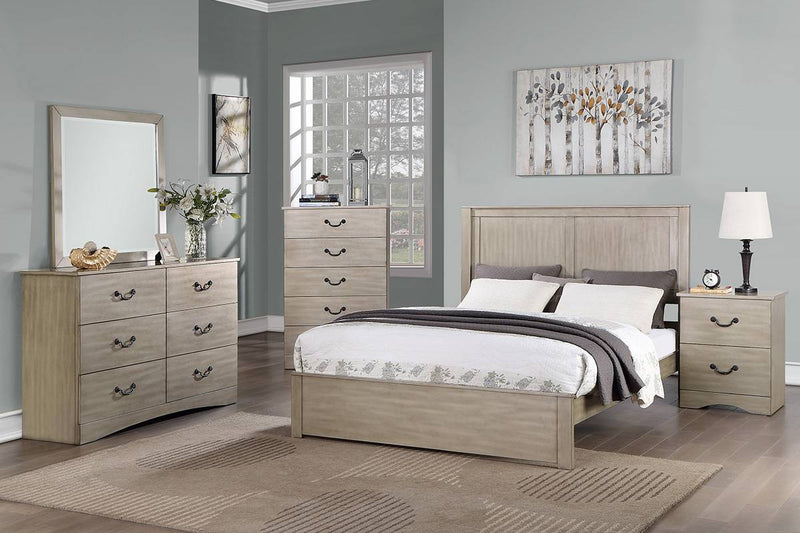 LGF9620CK Minimalist 2-Panel Headboard Bed - Available in 2 Colors