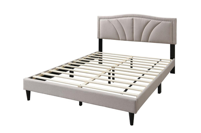 LGF9655Q Sloped Curve Upholstered Headboard Bed