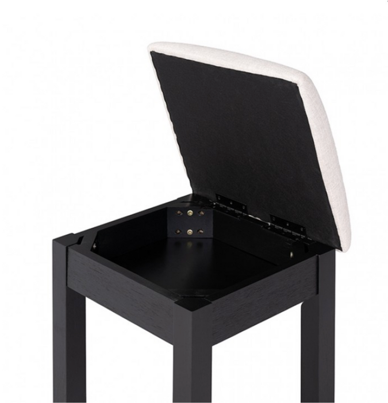 LGFAFM7415BK Black Sleek Style Glass Top Vanity Set