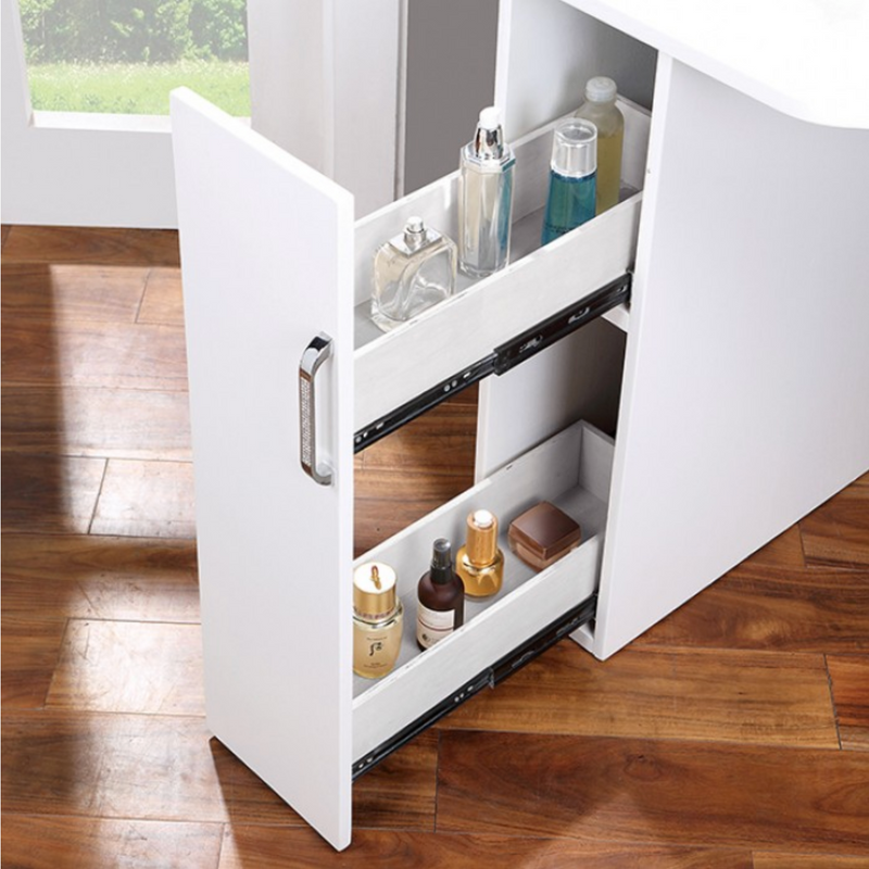 LGFALORYBELLE Tri-Fold Mirror White Rounded Corner Vanity