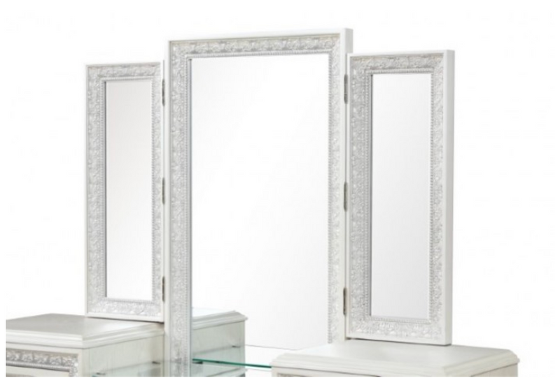 LGFASTELLAMIA Creamy White French Style Vanity Set With LED Lights